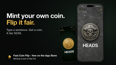 Fast Coin Flip promotional card, 16:9